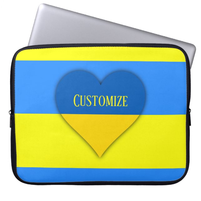 Capa Para Notebook Indicador da Ucrânia Blue Yellow Thunder_Cove  (Frente)