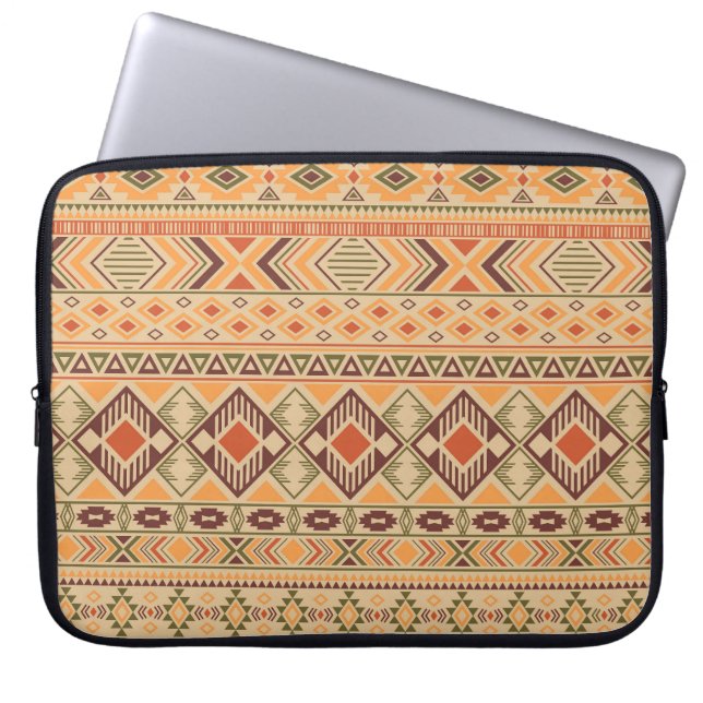 Capa Para Notebook Índio peruano: Tribal Geométrico Sem Olhos (Frente)