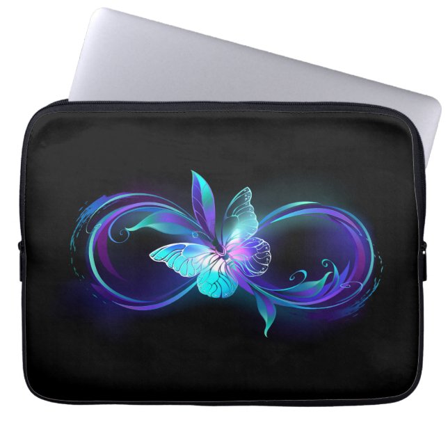 Capa Para Notebook Infinidade brilhante com borboleta mágica (Frente)