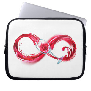 Capa Para Notebook Infinidade com vinho tinto