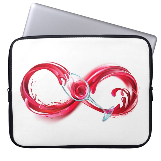 Capa Para Notebook Infinito com Vinho Tinto (Frente)
