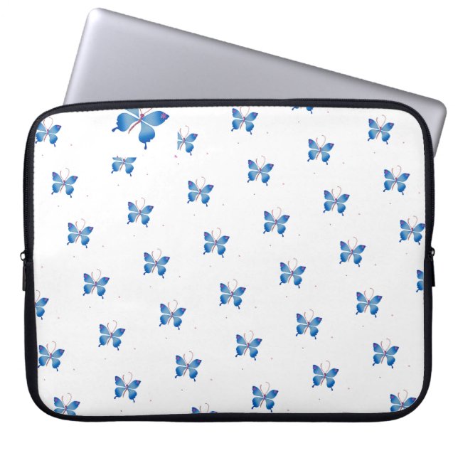 Capa Para Notebook infinity Blue Butterflies: Symbol of Love Achempon (Frente)