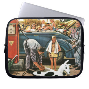 Capa Para Notebook Inflando o brinquedo da praia