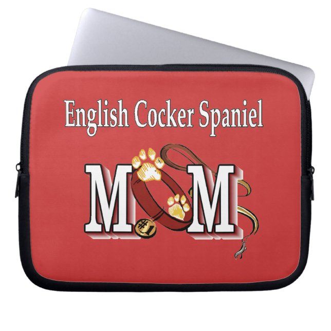 Capa Para Notebook Inglês Cocker Spaniel Mamãe Oferece (Frente)