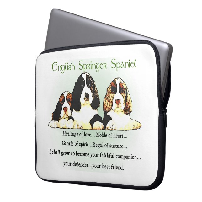 Capa Para Notebook Inglês Springer Spaniel Puppies (Frente Esquerda)