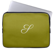Inicial monograma minimalista verde sálvia 