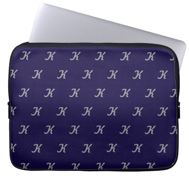 Capa Para Notebook Initial Tablet Case (Navy Blue & Silver) (Frente)