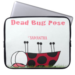 Capa Para Notebook Inseto de Ladybug engraçado Yoga Pose