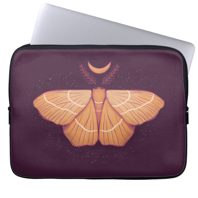 Capa Para Notebook Inseto Mágico Roxo da Lua da Testemunha (Frente)