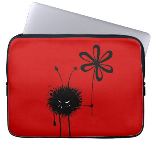 Capa Para Notebook Inseto mau vermelho da flor