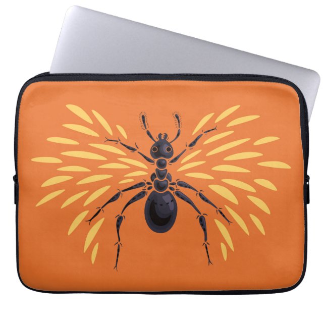 Capa Para Notebook Insetos de Entomologia Laranja do Ant Art Insect L (Frente)
