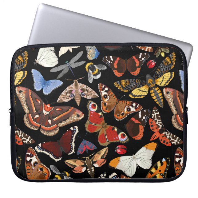 Capa Para Notebook Insetos padrão perfeito (Frente)