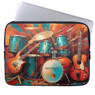 Capa Para Notebook Instrumentos Musicais de Nome Personalizado