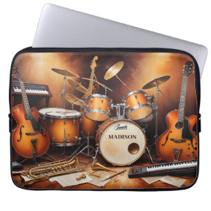 Capa Para Notebook Instrumentos Musicais Nome Personalizado