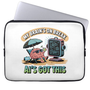 Capa Para Notebook Inteligência Artificial Cérebro Quebra Humor