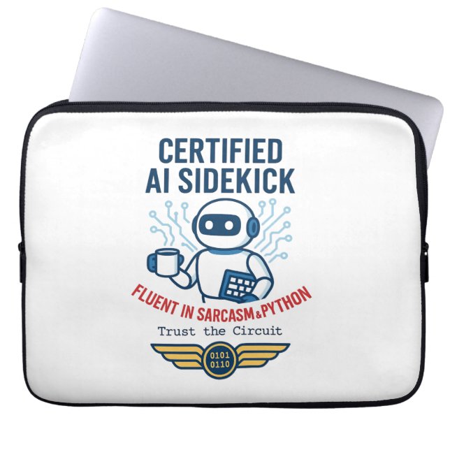 Capa Para Notebook Inteligência Artificial Design Engraçado (Frente)