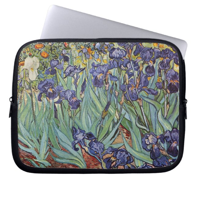 Capa Para Notebook Íris de Van Gogh Pintura Impressionista (Frente)