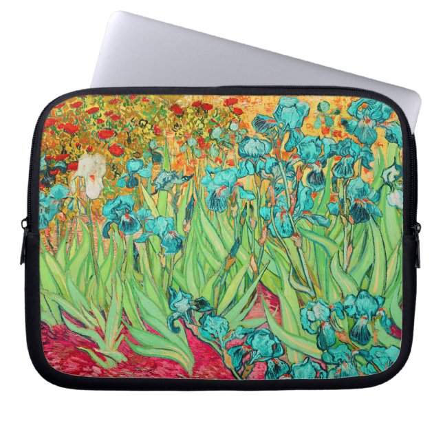 Capa Para Notebook Íris verde-aquático de Vincent van Gogh (Frente)