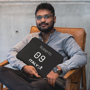 Capa Para Notebook Itália Personalizada Camisa Seleçao Nacional Mono 