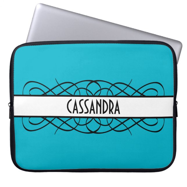 Capa Para Notebook Ivory Deco Flourish Bolsa de laptop (Frente)