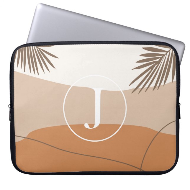 Capa Para Notebook J - Monograma Inicial - Letra J Design abstrato (Frente)