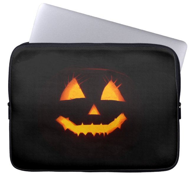 Capa Para Notebook Jack O Lanterna Iluminado (Frente)