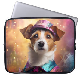 Capa Para Notebook Jack Russell em Figurino Vibrante