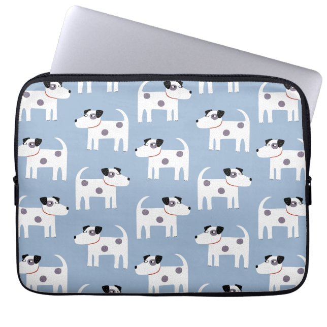 Capa Para Notebook Jack Russell Terrier Dog Blue (Frente)