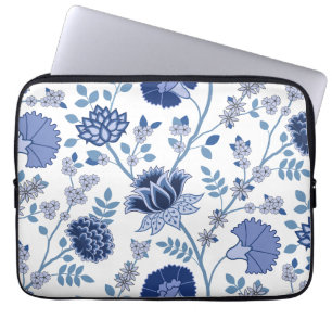 Capa Para Notebook Jacobean Floral Lg Pattern Blue em Branco