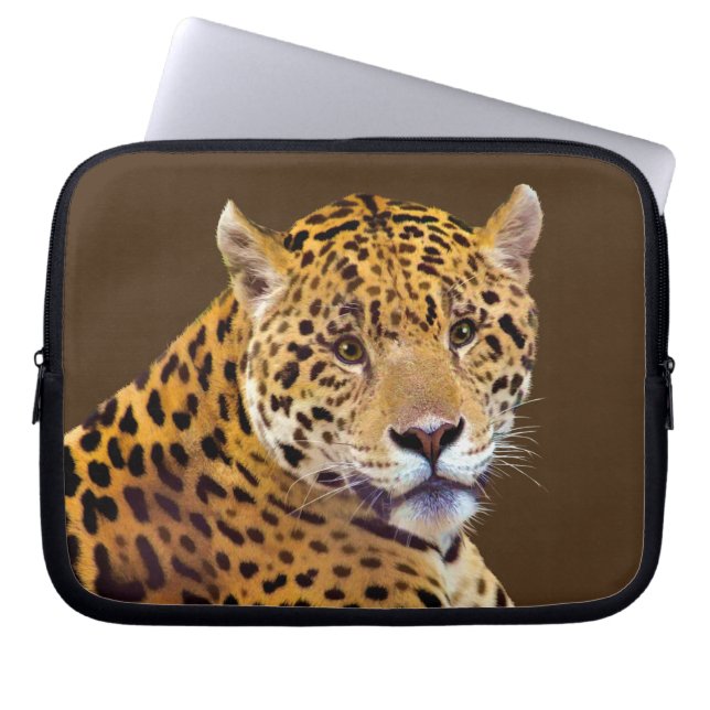 Capa Para Notebook Jaguar Grande Gato-amante #Gift (Frente)
