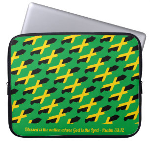 Capa Para Notebook JAMAICA FLAG - Escritura Personalizável VERDE