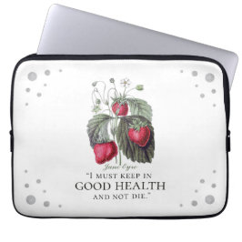 Capa Para Notebook Jane Eyre - Fique Em Boa Saúde - Morangos