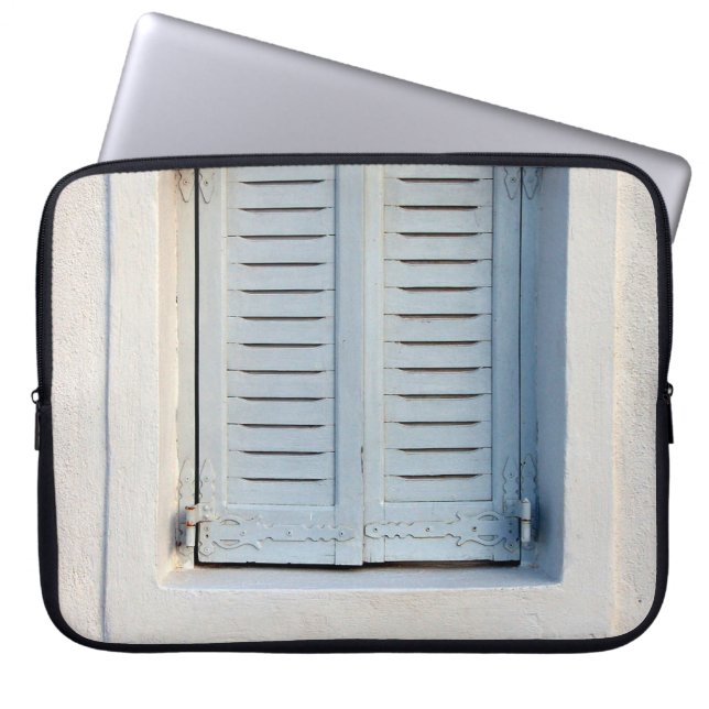 Capa Para Notebook JANELA DE 2 PORTAS DE cinza FECHADA (Frente)