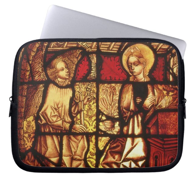 Capa Para Notebook Janela de vitral que descreve o aviso, G (Frente)