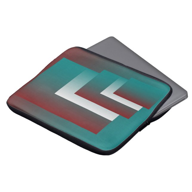 Capa Para Notebook Janelas em branco teal burgundy (Frente Topo)