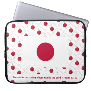 Capa Para Notebook JAPÃO HINOMARU Abençoado Laptop de Nação Psalm 33: