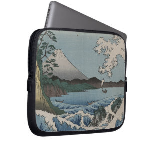 Capa Para Notebook Japonês do vintage o mar de Satta