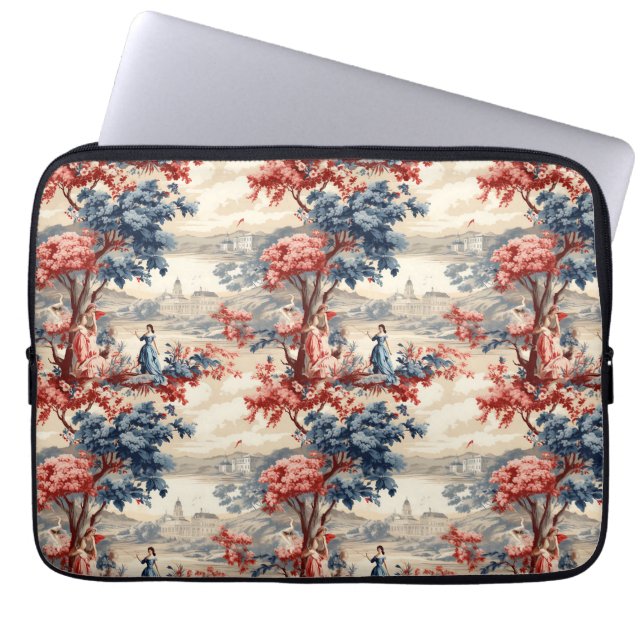 Capa Para Notebook Jardim Americano Toile  (Frente)