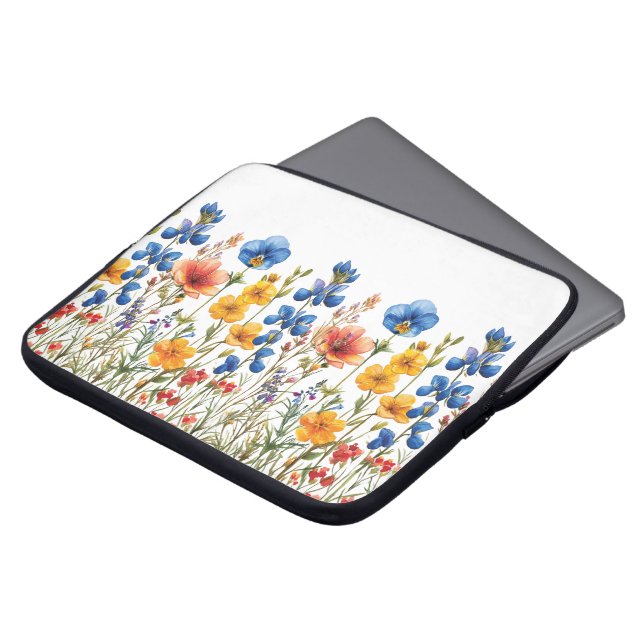 Capa Para Notebook jardim botânico de flores silvestres (Frente Topo)