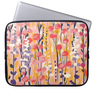 Capa Para Notebook Jardim Botânico Floral de Flores Silvestres Modern