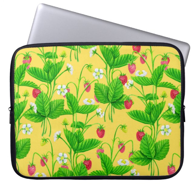Capa Para Notebook Jardim de amora amarelo (Frente)