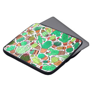 Capa Para Notebook Jardim de Cactos Verdes de Plantas Potentes