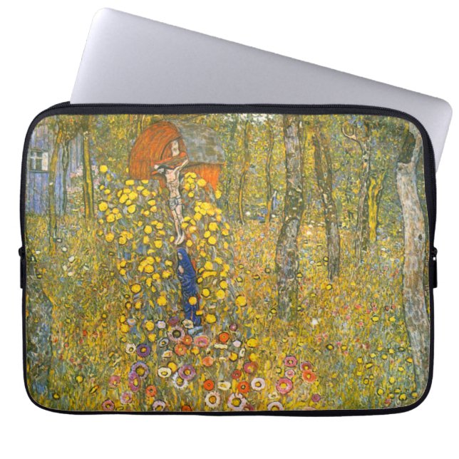Capa Para Notebook Jardim de Fazenda Gustav Klimt com Crucifix (Frente)