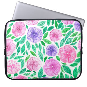 Capa Para Notebook Jardim de petúnia aquática