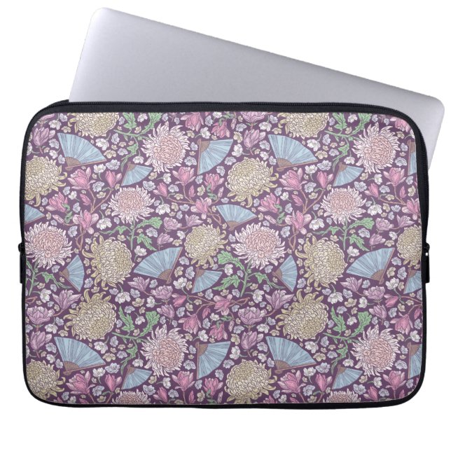 Capa Para Notebook Jardim de Primavera Dia das Mães Crisântemo Mãe Ja (Frente)