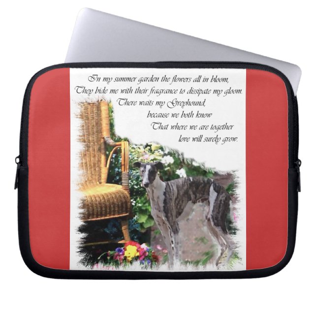 Capa Para Notebook Jardim de Verão de Greyhound (Frente)