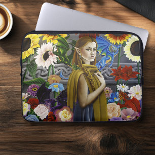 Capa Para Notebook Jardim Flor do Dragão Elf