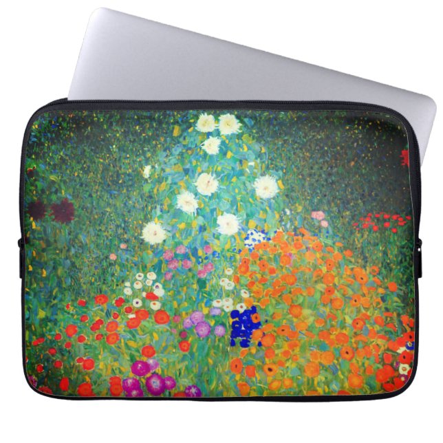 Capa Para Notebook Jardim Flor Gustav Klimt (Frente)