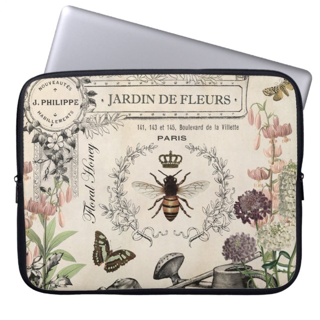 CAPA PARA NOTEBOOK JARDIM FRANCÊS DA ABELHA (Frente)