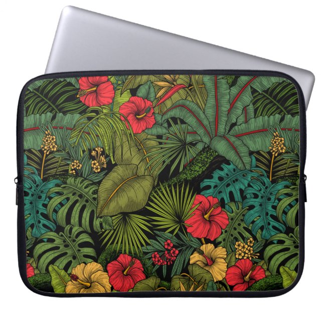 Capa Para Notebook Jardim tropical (Frente)